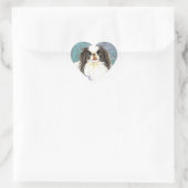 Elegant Japanse Chin Hart Sticker (Tas)