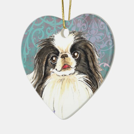 Elegant Japanse Chin Keramisch Ornament (Links)