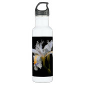 Elegant Japanse Crested Iris White Flowers Waterfles (Voorkant)