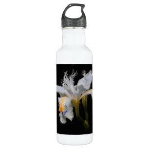 Elegant Japanse Crested Iris White Flowers Waterfles