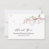 Elegant Japanse Sakura Cherry Blossom Wedding Bedankkaart (Voorkant)