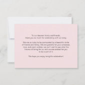 Elegant Japanse Sakura Cherry Blossom Wedding Bedankkaart (Achterkant)