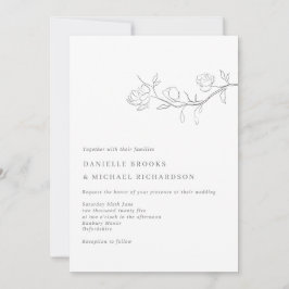 Elegant Jasmine Branch Wedding Kaart