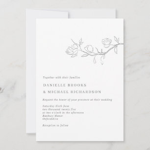 Elegant Jasmine Branch Wedding Kaart