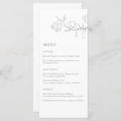 Elegant Jasmine Branch Wedding Menu (Voorkant / Achterkant)
