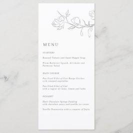 Elegant Jasmine Branch Wedding Menu