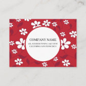 Elegant Jasmine Floral Visitekaartje (Achterkant)