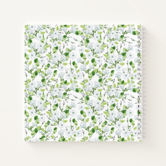 Elegant Jasmine Flower Notitieboek (Achterkant)