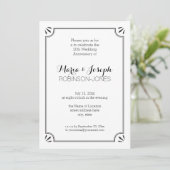 Elegant Jazz Age Zwart-Wit Huwelijksverjaardag Kaart (Staand voorkant)