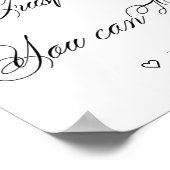 Elegant, je kunt dansen | Zwarte kalligrafie Poster (Hoek)