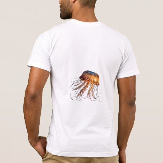 Elegant Jellyfish Marine Life T-shirt ontwerp (Achterkant)