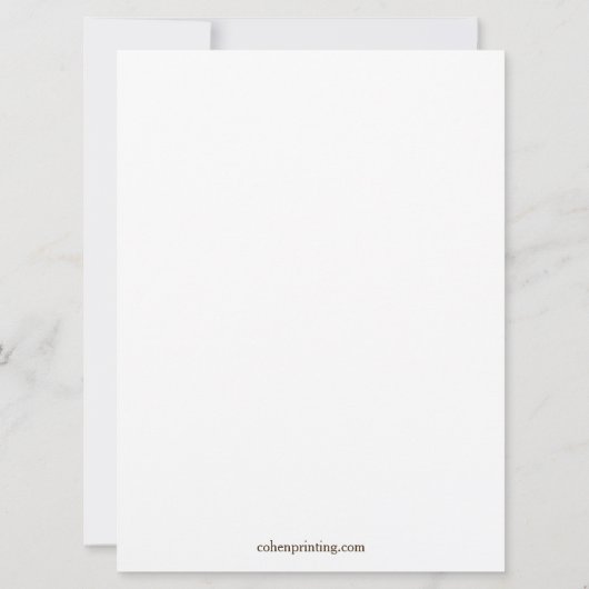 Elegant Jerusalem Border - Joodse uitnodiging (Achterkant)