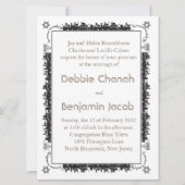 Elegant Jerusalem Border - Joodse uitnodiging (Voorkant)
