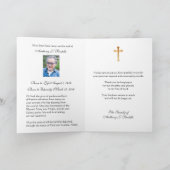 Elegant Jesus Cross-katholieke condoleances Dank u Bedankkaart (Binnen)