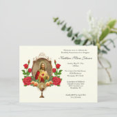 Elegant Jesus First Communique Kaart (Staand voorkant)