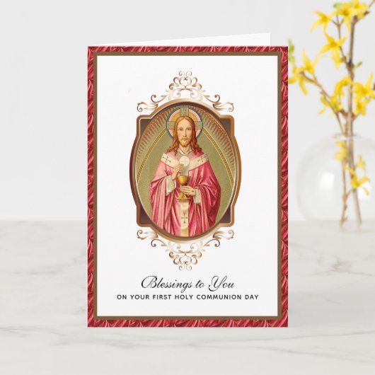 Elegant Jesus First   Kaart (Gele Bloem)