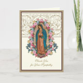 Elegant Jesus Roses Christian Condolence Thank You Bedankkaart (Voorkant)