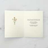 Elegant Jesus Roses Christian Condolence Thank You Bedankkaart (Binnen)
