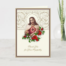 Elegant Jesus Rozen Christelijk condoleances bedan Bedankkaart