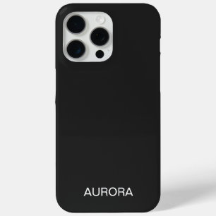 Elegant Jet Black gepersonaliseerde naam - iPhone 15 Pro Max Hoesje