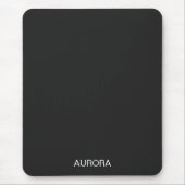 Elegant Jet Black gepersonaliseerde naam - Muismat (Voorkant)