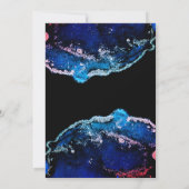 Elegant Jewel-Tone Paars Blue Wedding Kaart (Achterkant)