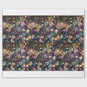 Elegant Jewel-Toned Ornament Matte Wrapping Paper Cadeaupapier (Vlak)