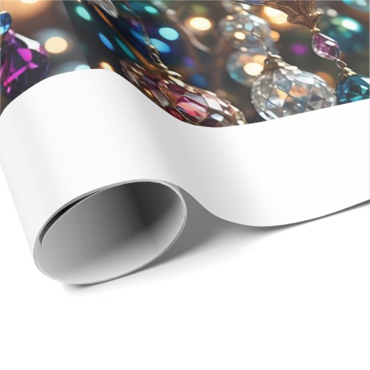 Elegant Jewel-Toned Ornament Matte Wrapping Paper Cadeaupapier (Rol Hoek)