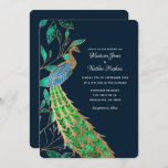 Elegant Jeweled Peacock Wedding Kaart<br><div class="desc">Eenvoudig,  minimalistisch en modern huwelijksontwerp. U kunt dit verder aanpassen door op de "PERSONALIZE"knoop te klikken.  Overeenkomende objecten in onze winkel voor een compleet partijthema. Voor meer vragen kunt u contact met ons opnemen op ThePaperieGarden@gmail.com</div>