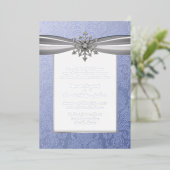 Elegant Jeweled Snowflake Wedding Folie Uitnodigin Folie Uitnodiging (Staand Voorkant)
