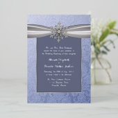 Elegant Jeweled Snowflake Wedding Folie Uitnodiging (Staand Voorkant)