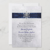 Elegant Jeweled Snowflake Wedding Uitnodiging (Voorkant)