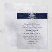 Elegant Jeweled Snowflake Wedding Uitnodiging (Voorkant / Achterkant)