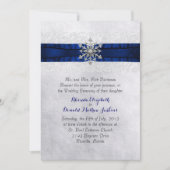Elegant Jeweled Snowflake Wedding Uitnodiging (Voorkant)