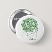 Elegant Jeweled Zen Mandala "Geloof" Ronde Button 5,7 Cm (Voorkant /achterkant)