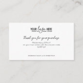 Elegant Jewelry Care Instructions Business Logo Informatiekaartje (Achterkant)