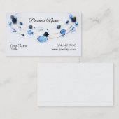 Elegant Jewelry Designer Blue Beads Visitekaartje (Voorkant / Achterkant)