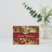 Elegant Jewelry Diamond Logo Red Gold Jumbo Visitekaartje (Staand voorkant)