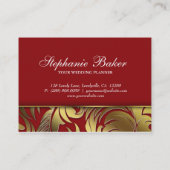 Elegant Jewelry Diamond Logo Red Gold Jumbo Visitekaartje (Achterkant)