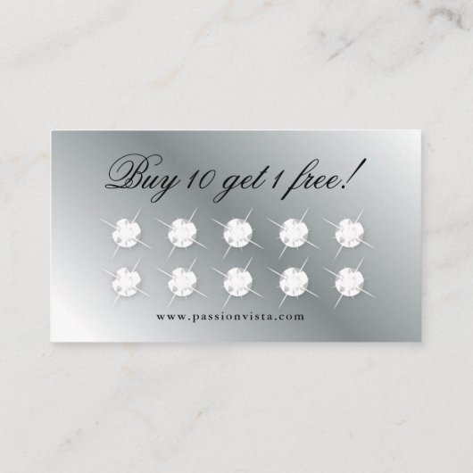 Elegant Jewelry Diamonds Silver Damask Loyalty (Achterkant)