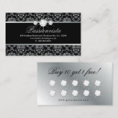 Elegant Jewelry Diamonds Silver Damask Loyalty (Voorkant / Achterkant)