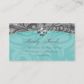 Elegant Jewelry Mode Fleur de lis Blue Pastel Visitekaartje (Achterkant)