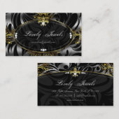Elegant Jewelry Mode Fleur de lis Gold Silver Visitekaartje (Voorkant / Achterkant)