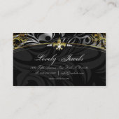Elegant Jewelry Mode Fleur de lis Gold Silver Visitekaartje (Achterkant)