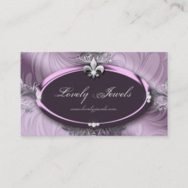 Elegant Jewelry Mode Fleur de lis Paars Mauve Visitekaartje