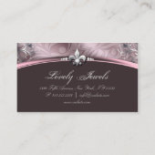 Elegant Jewelry Mode Fleur de lis Pink Rose Visitekaartje (Achterkant)