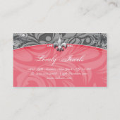 Elegant Jewelry Mode Fleur de lis Salmon Pink Visitekaartje (Achterkant)