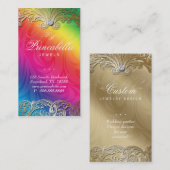 Elegant Jewelry Visitekaartje Leaves Rainbow (Voorkant / Achterkant)