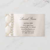 Elegant Jewelry Wedding Planner Roos Peach Pearls Visitekaartje (Achterkant)