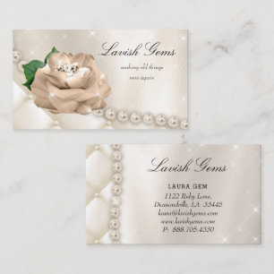 Elegant Jewelry Wedding Planner Roos Stars Pearls Visitekaartje
